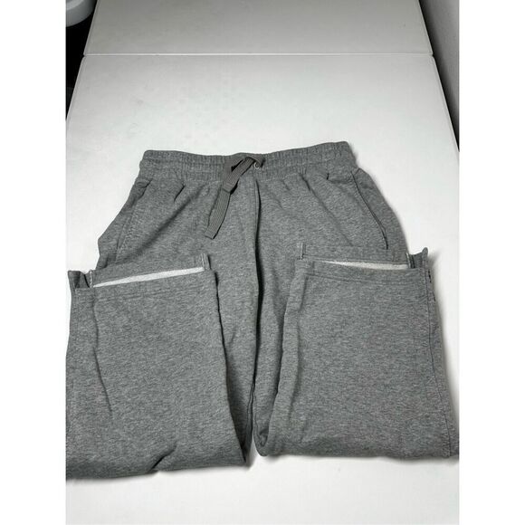 Adidas Stella McCartney Women’s Gray Sweat Capri Pants Sz M Logo Pockets Cotton - Picture 15 of 16